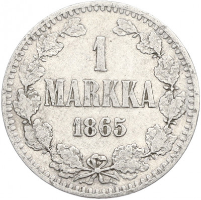 1 марка 1865 года Русская Финляндия