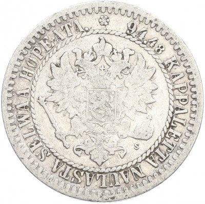1 марка 1865 года Русская Финляндия