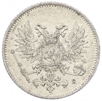 25 пенни 1917 года Русская Финляндия — Орел без корон (Временное правительство)
