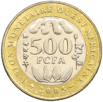 500 франков 2005 года Западно-Африканский валютный союз (Медальное соотношение сторон)