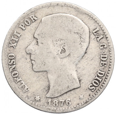 1 песета 1876 года Испания