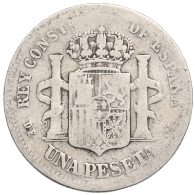 1 песета 1876 года Испания