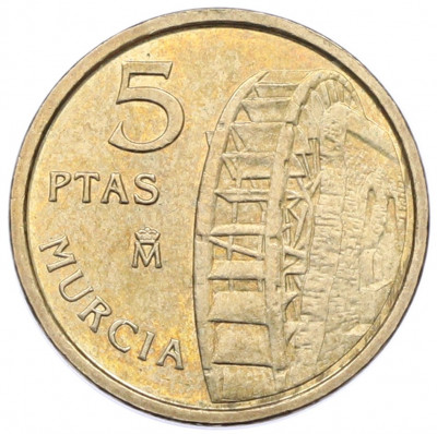 5 песет 1999 года Испания «Мурсия»