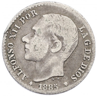 50 сентимо 1885 года Испания