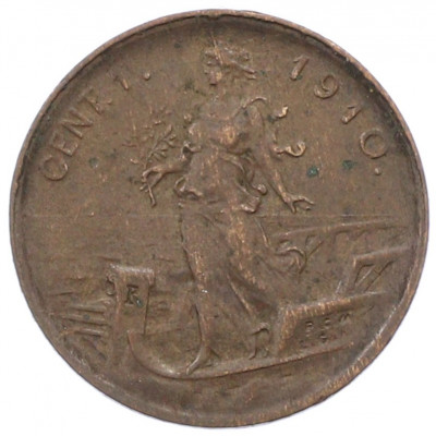 1 чентезимо 1910 года Италия