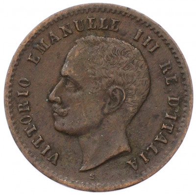 2 чентезимо 1908 года Италия