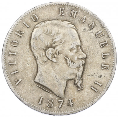5 лир 1874 года M Италия