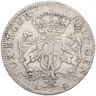 4 лиры 1792 года Генуя