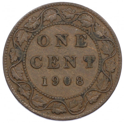 1 цент 1908 года Канада