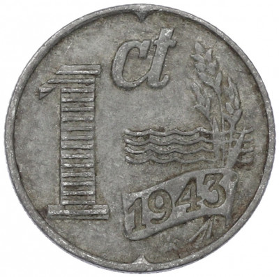 1 цент 1943 года Нидерланды