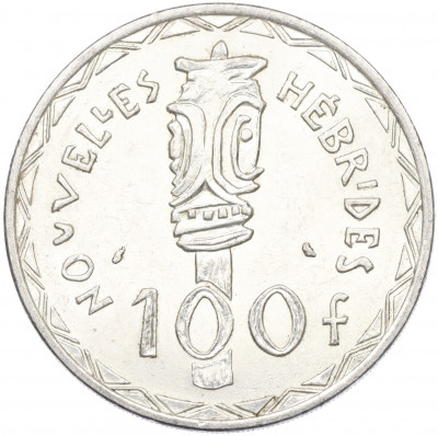 100 франков 1966 года Новые Гебриды