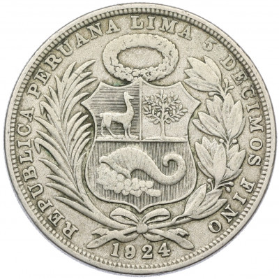 1 соль 1924 года Перу