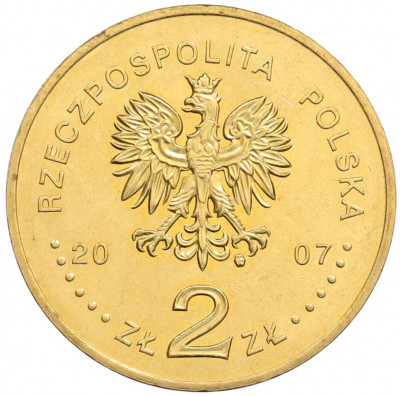 2 злотых 2007 года Польша «125 лет со дня рождения Кароля Шимановского»