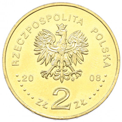 2 злотых 2008 года Польша «10 лет со дня смерти Збигнева Херберта»
