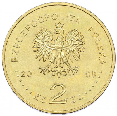 2 злотых 2009 года Польша «100 лет поисково-спасательной службы в Татрах»