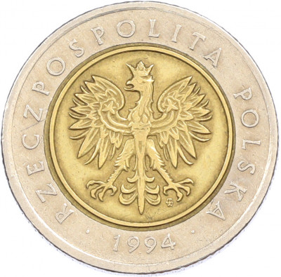 5 злотых 1994 года Польша