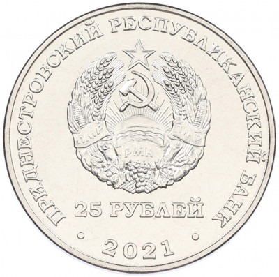 25 рублей 2021 года Приднестровье «2022 — Международный год рыболовства и аквакультуры»