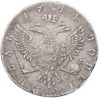 1 рубль 1744 года ММД
