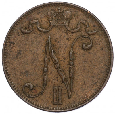 5 пенни 1908 года Русская Финляндия