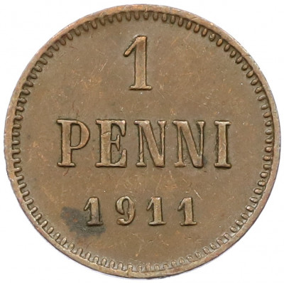 1 пенни 1911 года Русская Финляндия