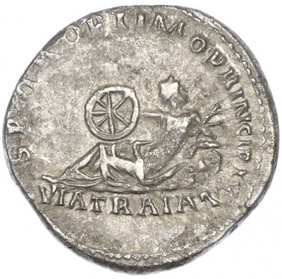 Денарий 112-114 года Римская Империя — Траян (Виа Траяна — Траянова дорога)