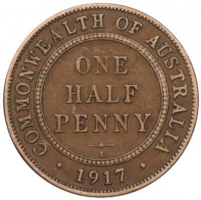 1/2 пенни 1917 года Австралия