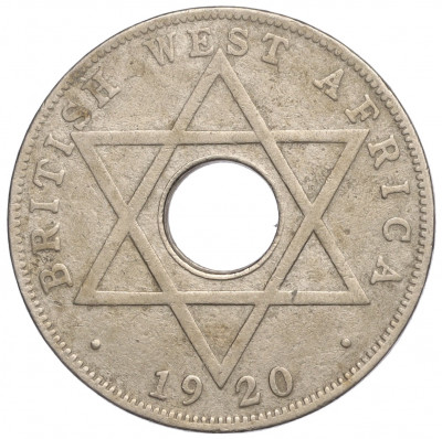 1/2 пенни 1920 года KN Британская Западная Африка