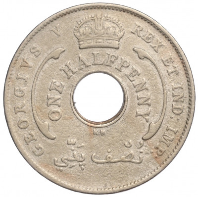 1/2 пенни 1920 года KN Британская Западная Африка