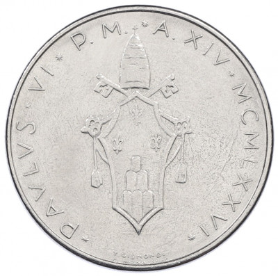 100 лир 1976 года Ватикан