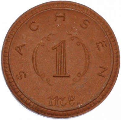 1 марка 1921 года Германия — Федеральная земля Саксония (Нотгельд)