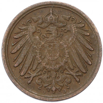 1 пфенниг 1911 года D Германия
