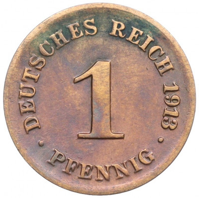 1 пфенниг 1913 года D Германия