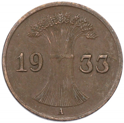 1 рейхспфенниг 1933 года A Германия