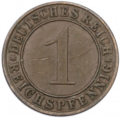 1 рейхспфенниг 1934 года A Германия