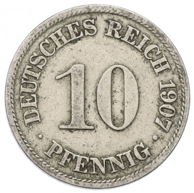 10 пфеннигов 1907 года A Германия