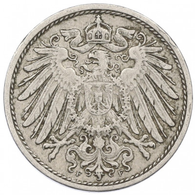 10 пфеннигов 1908 года F Германия