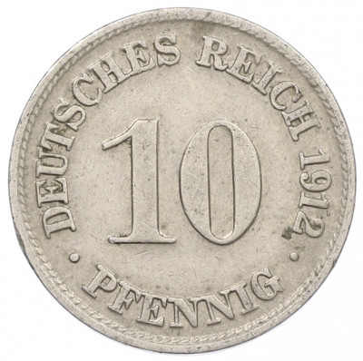 10 пфеннигов 1912 года D Германия