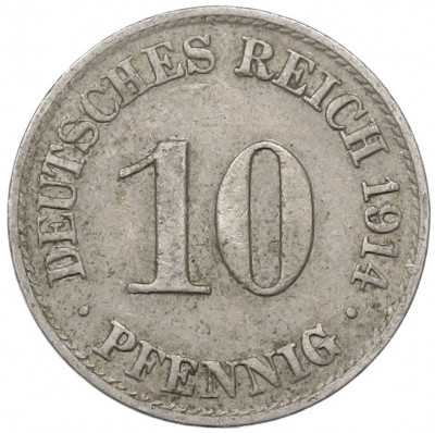 10 пфеннигов 1914 года A Германия