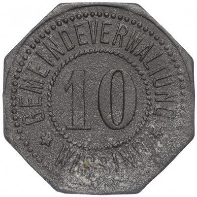 10 пфеннигов 1917 года Германия — город Виссинг (Нотгельд)
