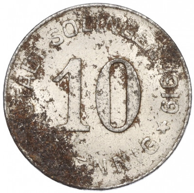 10 пфеннигов 1919 года Германия — город Золинген (Нотгельд)