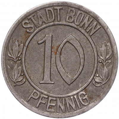 10 пфеннигов 1920 года Германия — город Бонн «Бетховен» (Нотгельд)