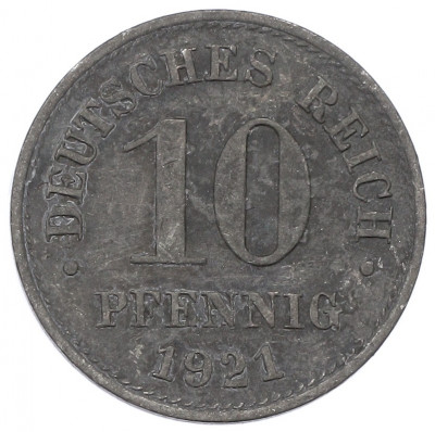 10 пфеннигов 1921 года Германия