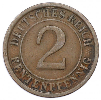 2 рентенпфеннига 1924 года A Германия