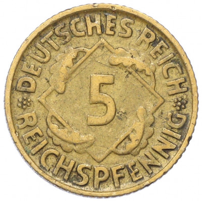 5 рейхспфеннигов 1925 года D Германия