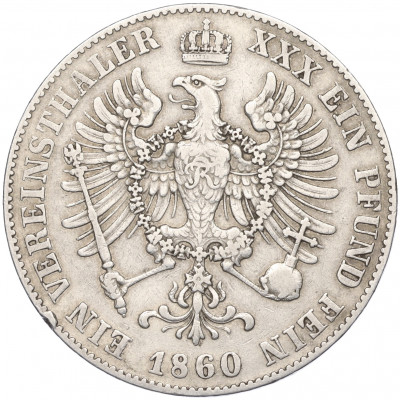 1 союзный талер 1860 года Пруссия