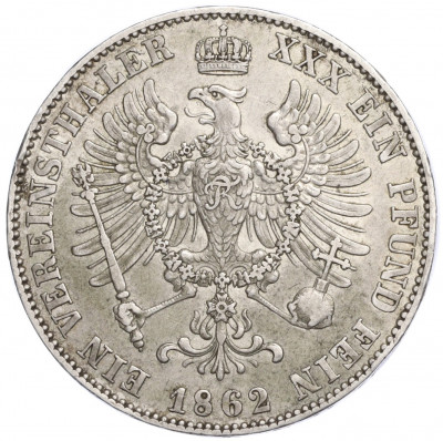 1 союзный талер 1862 года A Пруссия