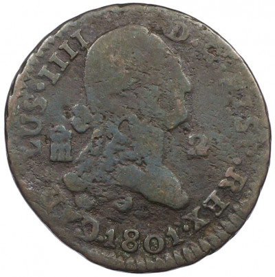 2 мараведи 1801 года Испания (Карл IV)