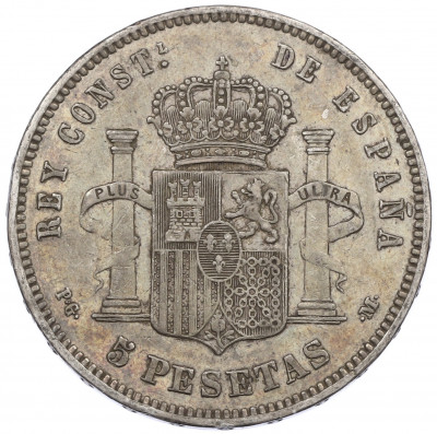 5 песет 1891 года Испания