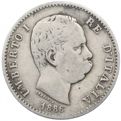 1 лира 1886 года R Италия