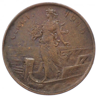 1 чентезимо 1915 года Италия